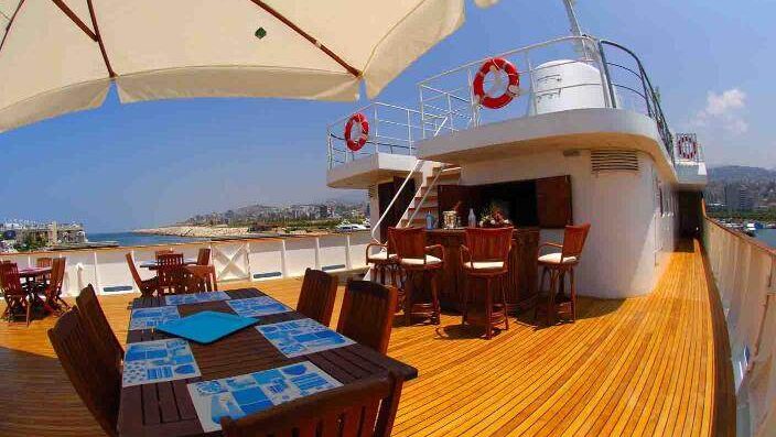 Blue Dawn yacht deck