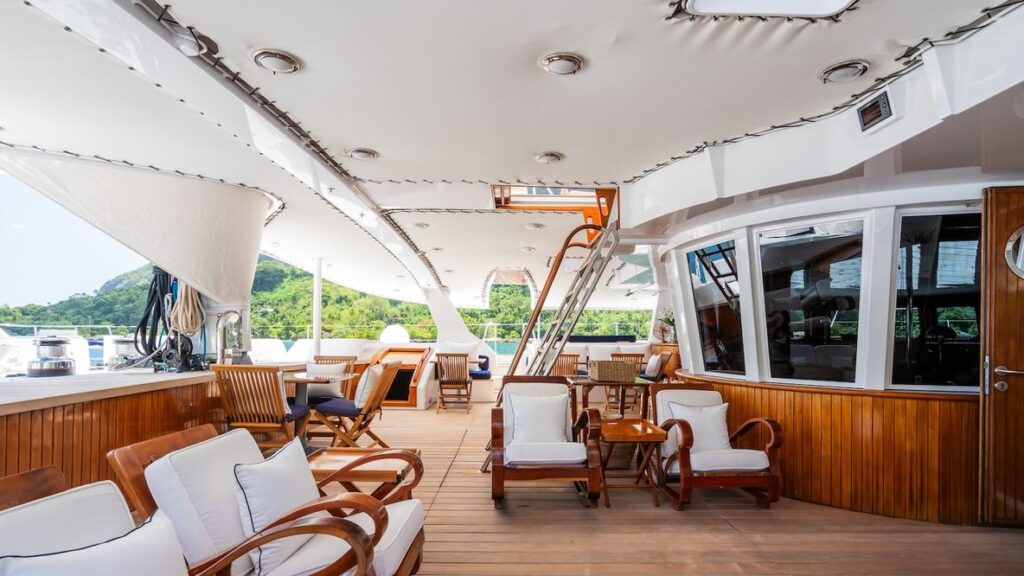 Douce France yacht deck