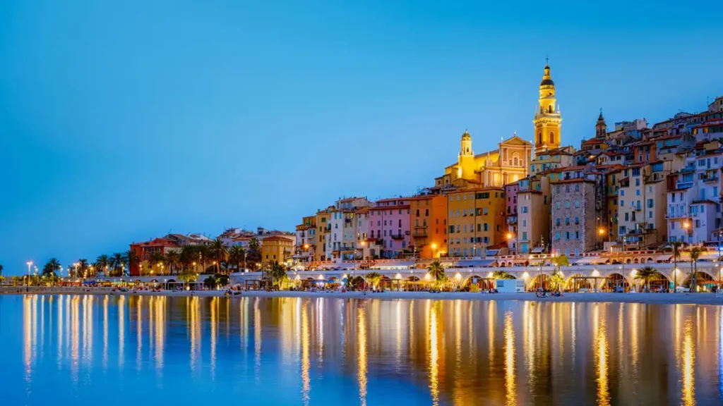Monaco city at night