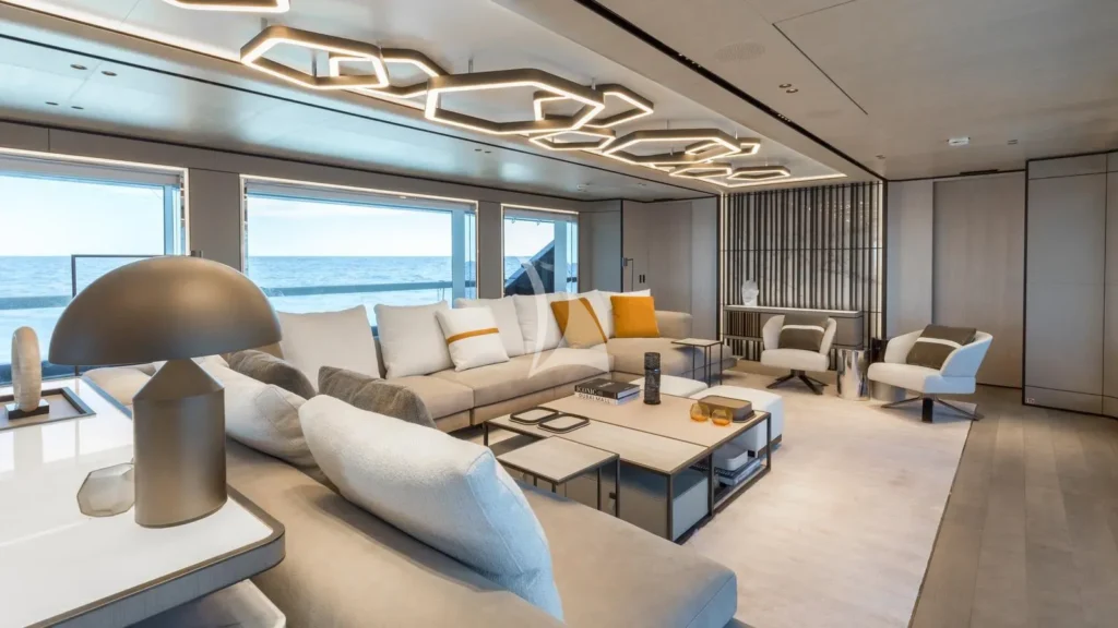 Akula yacht main saloon seating