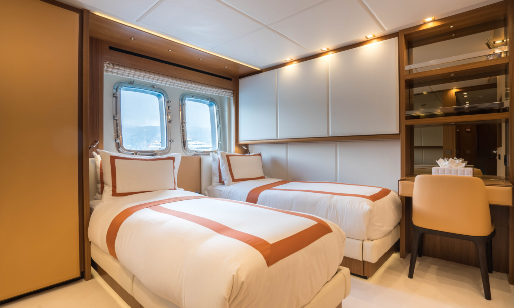 Twin cabin aboard M/Y Kristo